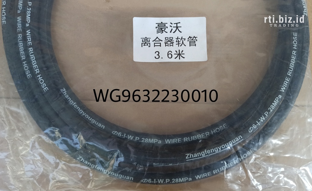 WG9632230010 High Pressure Clucth Oil Pipe (Ujung Bulat) (Howo/Sino)