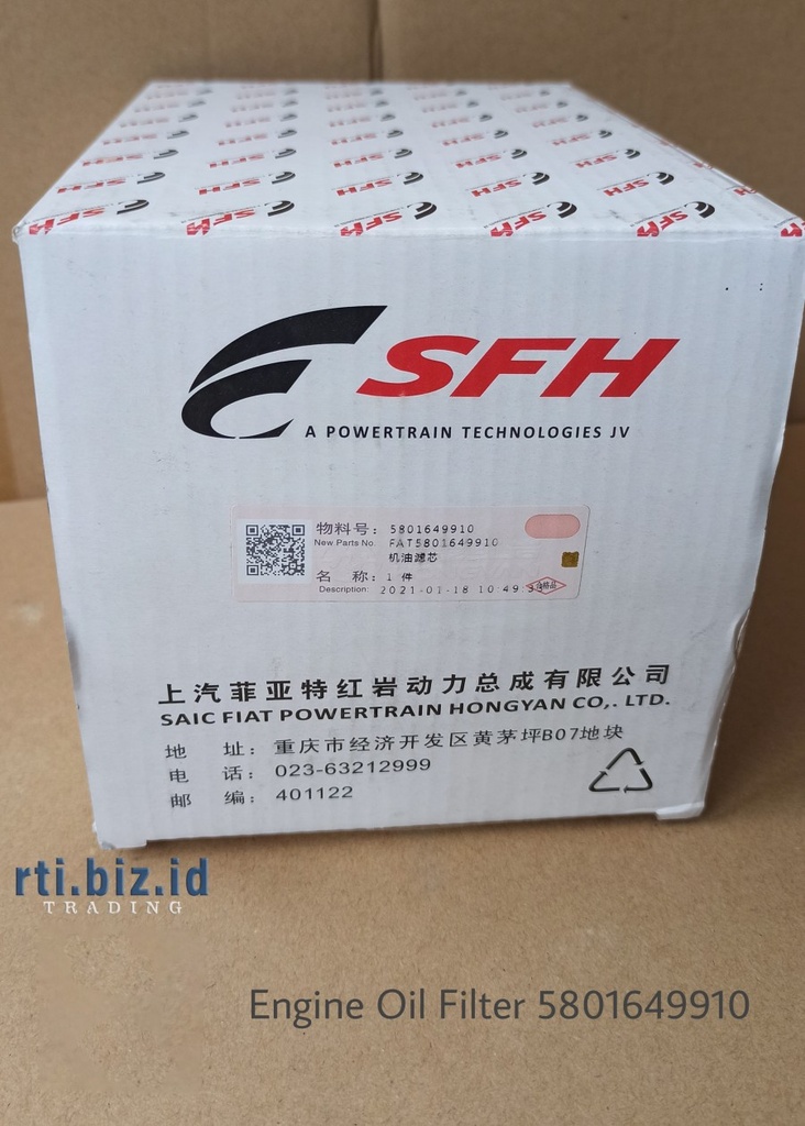 5801649910 Engine Oil Filter (Iveco - SFH/Genylon)