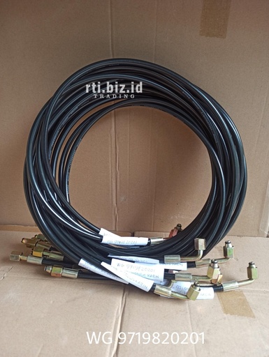 WG9719820201 selang hidrolis kabin 1,2 / Double Bend Hose (Howo/Sino) 